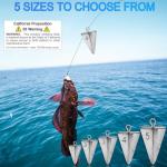 Pyramid Sinkers Fishing Weights Sinkers for Saltwater Fishing Weights Fishing Gear Tackle 1oz 2oz 3oz 4oz 5oz (1oz-10pcs)