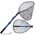 SEASPRO Telescoping Fishing Nets Lightweight Rubber Fish Net Durable with Non-Slip Grip - Freshwater and Saltwater (Blue) Fishpond Large Fish Net