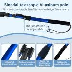 SEASPRO Telescoping Fishing Nets Lightweight Rubber Fish Net Durable with Non-Slip Grip - Freshwater and Saltwater (Blue) Fishpond Large Fish Net