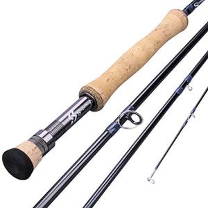 Sougayilang Fly Fishing Rod, Lightweight Ultra-Portable 4-Piece Graphite Fly Rod for Complete Starter 5/6wt, 7/8wt Rod for Traveling - 7/8WT