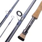 Sougayilang Fly Fishing Rod, Lightweight Ultra-Portable 4-Piece Graphite Fly Rod for Complete Starter 5/6wt, 7/8wt Rod for Traveling - 7/8WT