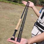 Sougayilang Fly Fishing Rod, Lightweight Ultra-Portable 4-Piece Graphite Fly Rod for Complete Starter 5/6wt, 7/8wt Rod for Traveling - 7/8WT