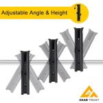 GearTrust Pole Mount Fishing Rod Holder for Bike, Adjustable Fishing Pole Holder for Bike with Mount Clamp, Rod Rack for Bicycle, Boats, Golf Cart, Fishing Chair, ATVS, Carts(Carbon Black)