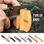 Smith's CCKS 2-Step Knife Sharpener - Yellow - 2-Step Preset Coarse & Fine Slots - Outdoor Handheld Knife Sharpener - Fishing, Hunting, Fillet, Pocket Knives - Compact Plastic Portable Keychain Tool