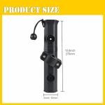 GearTrust Pole Mount Fishing Rod Holder for Bike, Adjustable Fishing Pole Holder for Bike with Mount Clamp, Rod Rack for Bicycle, Boats, Golf Cart, Fishing Chair, ATVS, Carts(Carbon Black)