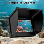 Underwater Fishing Camera, 1080P Undewater Cameras for Fishing with Infrared Night Vision Light, 5" IPS Display Fish Camera with 100ft Cable,Upgraded HD Lens for Ice Lake Boat Kayak Night Fishing