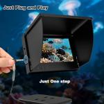 Underwater Fishing Camera, 1080P Undewater Cameras for Fishing with Infrared Night Vision Light, 5" IPS Display Fish Camera with 100ft Cable,Upgraded HD Lens for Ice Lake Boat Kayak Night Fishing