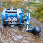 Sougayilang F47 Baitcasting Fishing Reel - Reinforced Metal Body Round Baitcaster for Smooth Powerful Saltwater Inshore Surf Trolling - Conventional Reel for Catfish, Musky, Bass, Pike