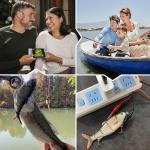 Robotic Swimming Lure 5.1” Fishing Lure 4-Segement Multi Jointed Swimbait Electric Bait LED Light USB Rechargeable Robotic Lure for Bass Trout Pike Fishing Tackle