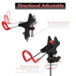 Fishing Rod Holder for Ground 2 Pack,Height Adjustable 57-87cm,360 Degree Adjustable Easy Folder Rod Holder for Ground (Rod Holder -01) (red)