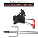 Fishing Rod Holder for Ground 2 Pack,Height Adjustable 57-87cm,360 Degree Adjustable Easy Folder Rod Holder for Ground (Rod Holder -01) (red)