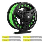 Gonex Fly Fishing Rod and Reel Combo Starter Kit, 8FT 4-Piece Carbon Fiber Rod, Aluminum Reel, 12Pcs Flies, Fishing Line, Scissors, Premium Travel Case, Portable Lightweight, Black Green