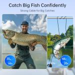 Eyoyo Underwater Fishing Camera, 4.3 Inch Fishing Camera DVR, Portable Fish Finder, 8-Hour Battery, Infrared Lights, Temperature & Depth Detection, 20M Cable for Lake Fishing