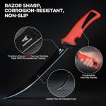 KastKing Intimidator Fillet Knife Set – G4116 German Stainless-Steel Blades, Non-Slip Handle, Includes Folding Fillet Board, Fish Scaler, Rubber-Coated Gloves, Honing Rod, and Durable Storage Bag