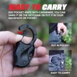 ZAVIT Gifts for Men Brother, Small Pocket Knife for Men, Christmas Stocking Stuffers, Keychain, Box Cutter EDC Gadgets for Husband Him, Unique Gifts ldea for Camping Fishing Hiking