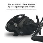 PURELURE MllEC Silver Feather Baitcasting Reel - Left Handed, Gear Ratio 8.5:1, Aluminum Frame Carbon Side Cover, Dual Mode System Fishing Reels - DC Baitcasting Reel