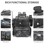 Rabjen Fishing Tackle Backpack with Rod Holders, Bottle Holder, Storage Bag Store Fishing Gear