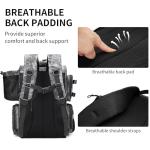 Rabjen Fishing Tackle Backpack with Rod Holders, Bottle Holder, Storage Bag Store Fishing Gear