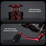 RUNCL Spinning Reel Fishing Reels Ancohuma, Ultralight 6.2:1 Gear Ratio, 26 LB Max Drag, 7+3 Stainless BB, CNC Aluminum Alloy Spool, Colorful Ceramic Line Roller, D.S.S.R Shield for Salt or Freshwater