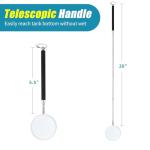 AQUANEAT Small Fish Tank Shrimp Net, Aquarium Debris Cleaning Tools, with Extendable Handle, 2” Circular