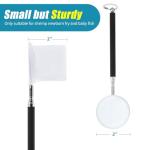 AQUANEAT Small Fish Tank Shrimp Net, Aquarium Debris Cleaning Tools, with Extendable Handle, 2” Circular