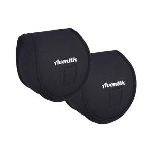 Aventik Neoprene Fly Fishing Reel Case Pouch Cover Fitting 5/6 7/8wt Fly Reel Storage (Black, 2-PACK 5/6)