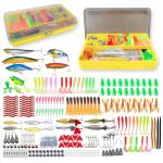 431pcs Fishing Lure Kit for Freshwater Saltwater Bass Trout Salmon – Tackle Box with Spoons, Soft Plastics, Spinnerbaits, Crankbaits, Hooks and Fishing