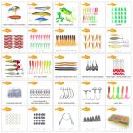 431pcs Fishing Lure Kit for Freshwater Saltwater Bass Trout Salmon – Tackle Box with Spoons, Soft Plastics, Spinnerbaits, Crankbaits, Hooks and Fishing