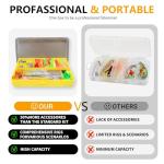 431pcs Fishing Lure Kit for Freshwater Saltwater Bass Trout Salmon – Tackle Box with Spoons, Soft Plastics, Spinnerbaits, Crankbaits, Hooks and Fishing