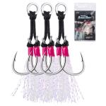 Goture Fishing Assist Hooks, Glow Jigging Double Assist Jig Hooks Kit Saltwater for Slow Pitch Fast Fall Vertical Jigging Lures