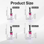 Goture Fishing Assist Hooks, Glow Jigging Double Assist Jig Hooks Kit Saltwater for Slow Pitch Fast Fall Vertical Jigging Lures