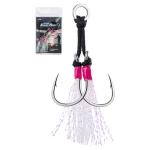 Goture Fishing Assist Hooks, Glow Jigging Double Assist Jig Hooks Kit Saltwater for Slow Pitch Fast Fall Vertical Jigging Lures