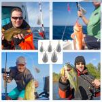 Fishing Weights Sinkers Kit, 25pcs 5 Sizes Bass Casting Drop Shot Weights Lead Fishing Weights for Catfish Saltwater Freshwater