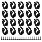 20 PCS Fishing Rod Clips, Wall Mounted Fishing Rod Holders, Billiards Snooker Cue Locating Clip Holder, for Fishing-Rods Billiards Cues Storage Rack