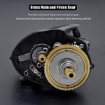 CAMEKOON Bucara 300 Baitcasting Reel, Wider Graphite Frame, 7+1 Stainless Steel Ball Bearings, 35 lb Carbon Drag, 10 Button Magnetic Braking System, Short Main Shaft, Low Profile Casting Fishing Reel