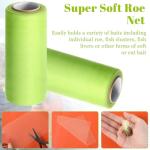 Fishing Soft Spawn Net, 2 Rolls Bait Net Mesh Catfish Bait Casting Nets 5.9'' Wide 72 Ft Spawn Sac Netting Sack Fishing Accessories Mesh Holder Accessories for Roe Bags Fishings Equipment Tackle Kit