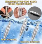 Magnoloran 10PCS Fishing Weights Torpedo Sinkers Inline Trolling Sinkers Weights Kit Fishing Sinkers Catfishing Sinkers Saltwater Fishing Torpedo Weights Double Ring Sinkers - 1oz(30g)