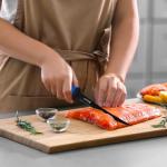 Queego Fish Fillet Knife 7 Inch,Razor-Sharp Flexible Blade,Ergonomic Non-Slip Handle - Perfect for Slicing Fish,Includes Safety Sheath and 1 Two Stage Knife Sharpener