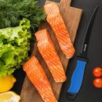 Queego Fish Fillet Knife 7 Inch,Razor-Sharp Flexible Blade,Ergonomic Non-Slip Handle - Perfect for Slicing Fish,Includes Safety Sheath and 1 Two Stage Knife Sharpener