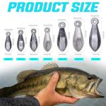 Sougayilang Fishing Weights Sinkers Bank Sinkers Bullet Weights for Surf Fishing Pier Bank Fishing Saltwater Fishing Gear 1oz to 12oz