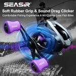 SEASIR Zero VX Baitcasting Reel, Ultralight Fishing Reel Casting, Freshwater/Saltwater Baitcaster Reel, Carbon Fiber Washer, Max Drag 9LB, 7.6:1 Gear Ratio, Compact, 6+1 Shielded Ball Bearing