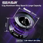 SEASIR Zero VX Baitcasting Reel, Ultralight Fishing Reel Casting, Freshwater/Saltwater Baitcaster Reel, Carbon Fiber Washer, Max Drag 9LB, 7.6:1 Gear Ratio, Compact, 6+1 Shielded Ball Bearing