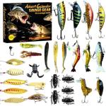 Fishing Advent Calendar 2025, 24 Days of Christmas Countdown Calendar with Lures Set, Birthday Gifts for Adult, Men, Teen Boys, Dad, Husband