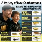 Fishing Advent Calendar 2025, 24 Days of Christmas Countdown Calendar with Lures Set, Birthday Gifts for Adult, Men, Teen Boys, Dad, Husband