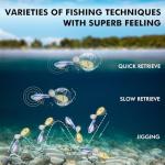 TRUSCEND Tail Spinner Fishing Lures, 2.6" 0.5oz Fishing Spoons with Rotating Swimbaits for Bass Pike Walleye, Freshwater Saltwater Fishing Baits, Fishing Gifts for Men Dad