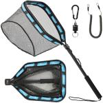 GOODCAT Floating Fishing Net for Steelhead, Salmon, Fly, Kayak, Catfish, Bass, Trout Fishing, Rubber Coated Landing Net for Easy Catch & Release, Durable, Compact & Foldable for Easy Transportation