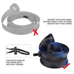 SF Fishing Spinning Rod Socks Braided Mesh Rod Sleeve Cover Protector Pole Gloves Six Colors 6PCS Fit Spinning Rod 6-1/2FT to 7-1/2FT