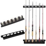 linguang Organizer Wall Mount 6/8 vertical/Horizontal for Fishing Rod Holders and Pole Racks Accessory to Garage Door Home Room(Gray 6 Vertical)