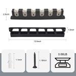 linguang Organizer Wall Mount 6/8 vertical/Horizontal for Fishing Rod Holders and Pole Racks Accessory to Garage Door Home Room(Gray 6 Vertical)
