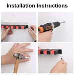 linguang Organizer Wall Mount 6/8 vertical/Horizontal for Fishing Rod Holders and Pole Racks Accessory to Garage Door Home Room(Gray 6 Vertical)